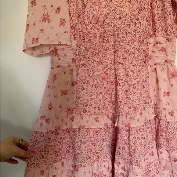 American Eagle Floral Pink Ruffle Dress - XL - Picture 7 of 9